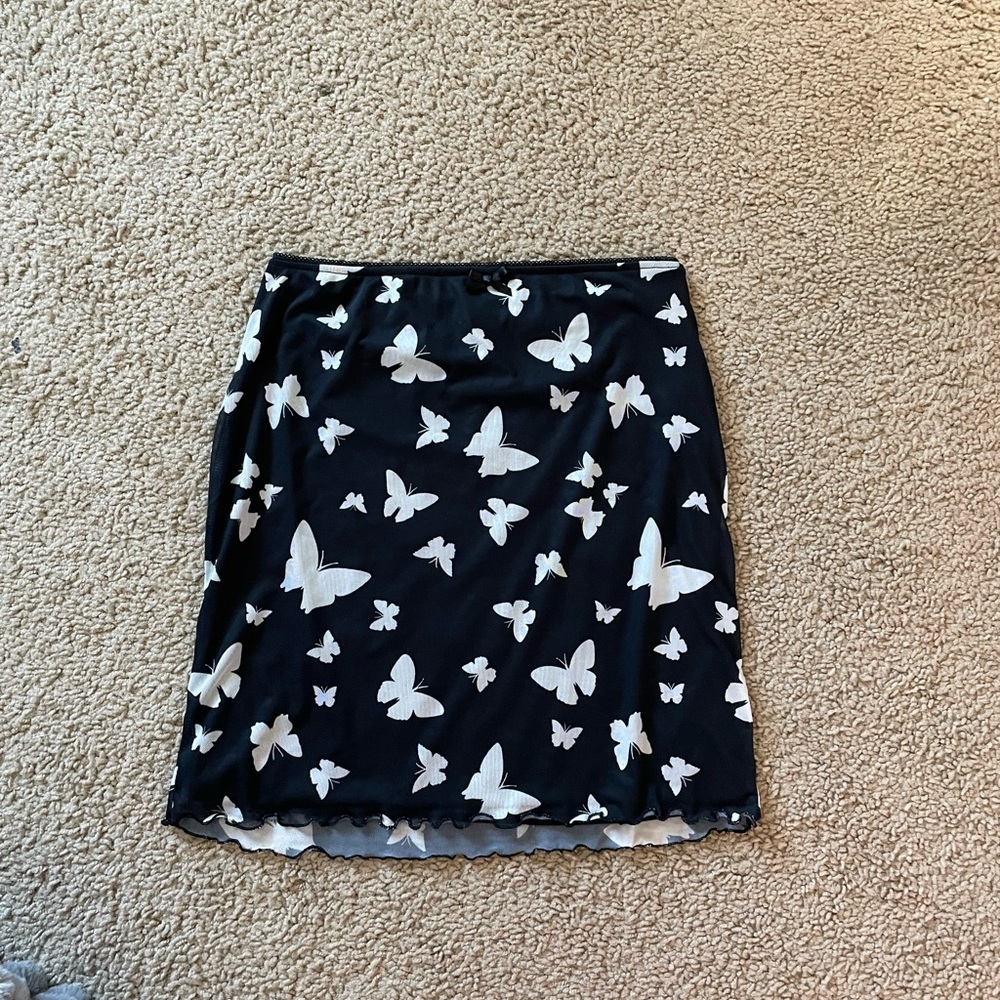 Butterfly Black Lace Skirt